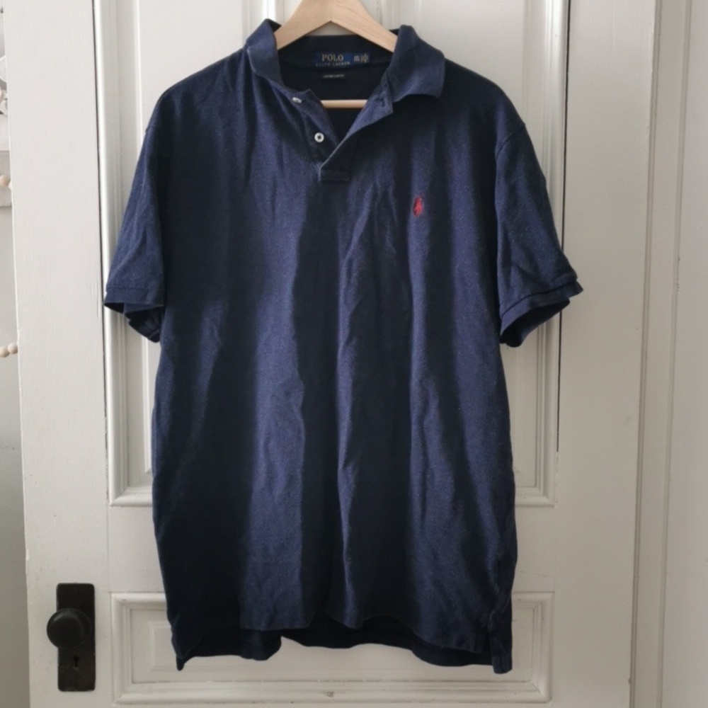 Ralph Lauren  men's navy blue polo, short sleeve. Preppy. Size XXL. EUC